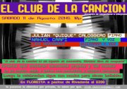 ESTE SABADO 11/8- 22HS  "CLUB DE LA CANCION" + NOS QUEDAMOS DANZANDO